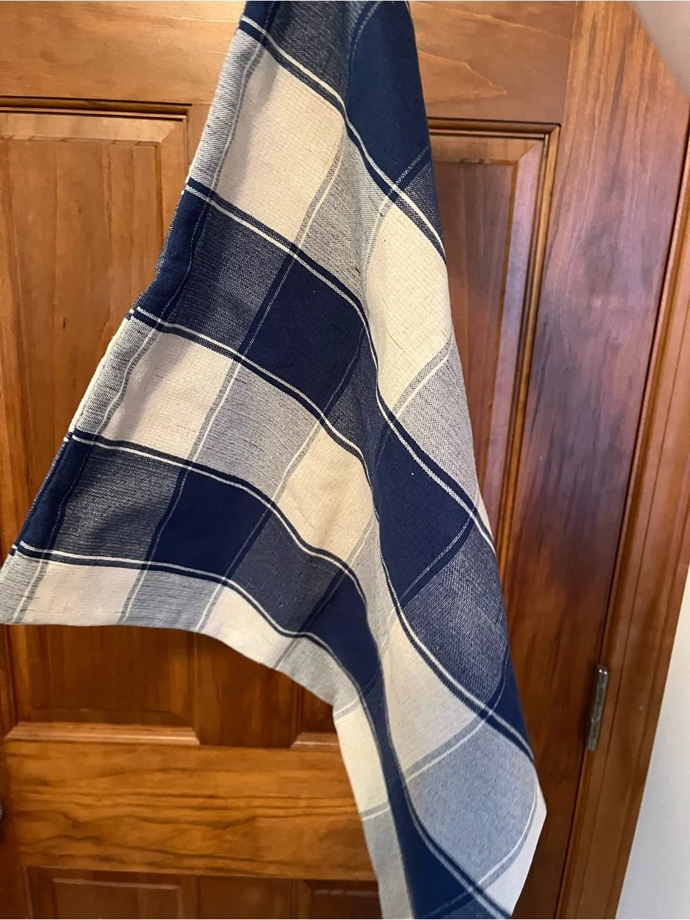 Set of 2 Blue and White Plaid Throw Pillow Covers